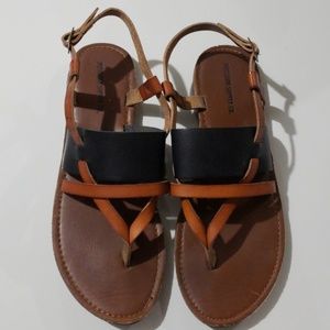 Mossimo Black/Brown Leather Sandals